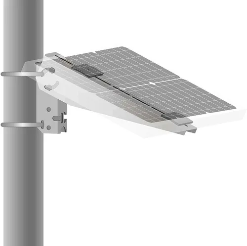 Vista 4 de Newpowa Soporte de montaje ajustable de ángulo universal, poste de brazo único, soportes de pared y tierra hasta 35 W panel solar