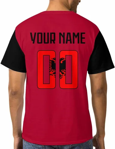 Vista 4 de Camisetas de fútbol nacionales personalizadas 2024 con diseño de fuentes, ropa personalizada con tus números de nombre para hombres, mujeres