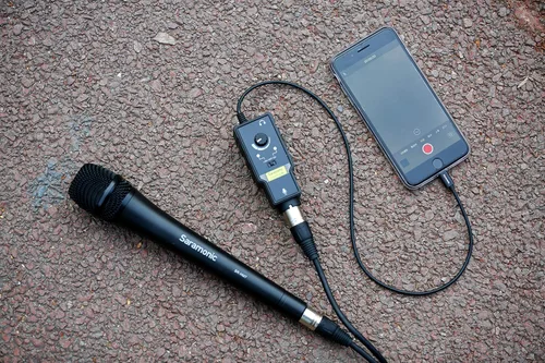 Vista 5 de Saramonic SmartRig Di Interfaz de audio Lightning profesional con entradas XLR y 1/4" para iPhone y iPad