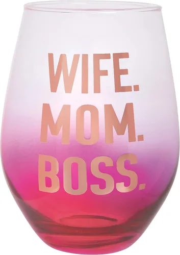 Vista 11 de Slant Collections Creative Brands - Vaso de vino sin tallo jumbo, 30 onzas, felicitaciones