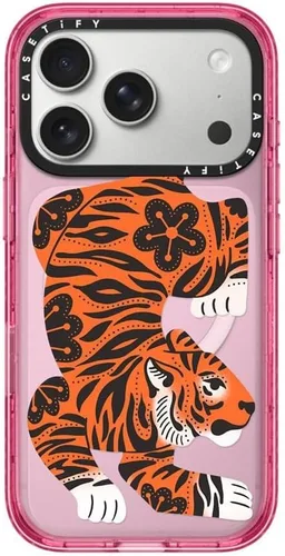 Vista 20 de CASETiFY Impact iPhone Air Case [Delgada/Compatible con Magsafe / 8.2 ft. Protección contra Caídas de Grado Militar 4X] - Lazos - Rosa Arcos