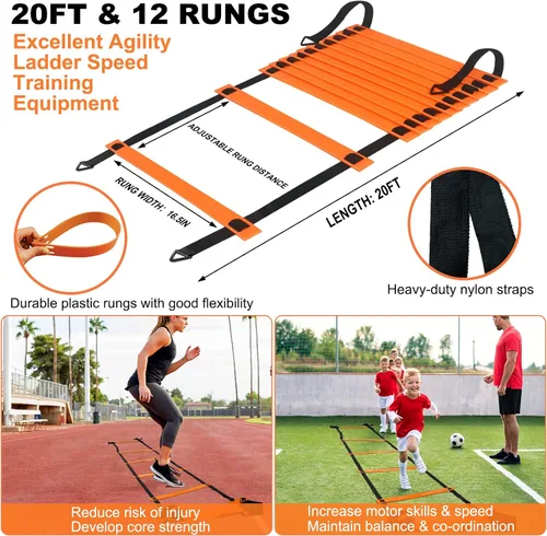 Vista 6 de Porterías de fútbol para niños para el patio trasero, juego de 2 porterías de fútbol de 6 x 4 pies para niños con red de fútbol, 10 conos de fútbol