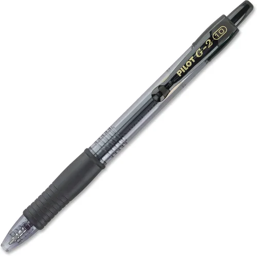 Vista 4 de PILOT G2 Bolígrafos de gel de alta calidad, con punta gruesa y retráctil, recargables, de tinta negra, paquete de 12 unidades (31256)