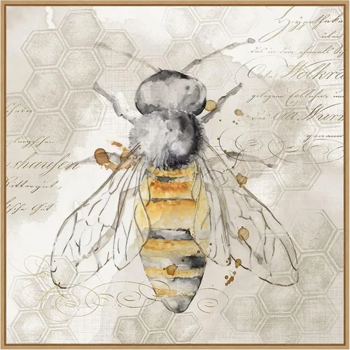 Vista 10 de Amanti Art Lienzo enmarcado para pared, 16 x 16 pulgadas, abeja reina II por Eva Watts, lienzo enmarcado para pared, obras de arte de animales
