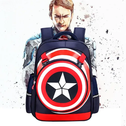 Vista 7 de Mochila para niños Mochila escolar Comic impermeable libro bolsa de viaje para niños, marino, Viajar