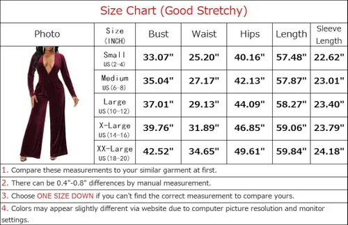 Vista 6 de LightlyKiss Women Casual Sexy V Neck Sparkly Jumpsuits Long Sleeve Onesie Loose Pants Party Clubwear with Belt