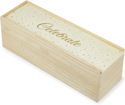 Vista 13 de Twine Marketplace Caja de Vino con 3 botellas para Cumpleaños., Aniversario, Blanco