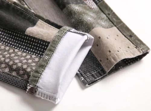 Vista 219 de Enrica Pantalones vaqueros estampados casuales para hombre