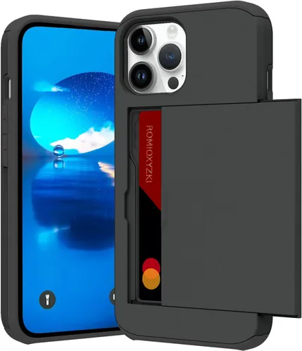 Vista 93 de ZIYE Compatible con iPhone 12 Pro Max Funda tipo cartera con tarjetero, Funda de dos capas antiarañazos con bolsillo oculto, Funda protectora a Verde