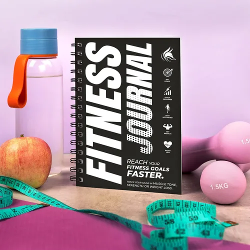 Vista 6 de Clever Fox Diario de Fitness Cuaderno de Registro de Entrenamiento - Planificador Diario de Fitness Diario de Entrenamiento para Mujeres y Hombres.