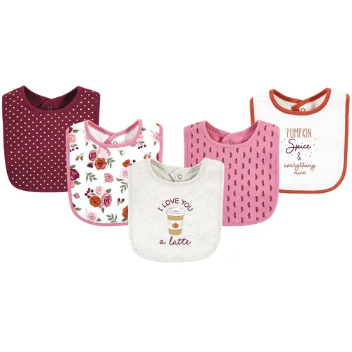 Vista 54 de Hudson Baby Baberos unisex de algodón para bebé, nube rosa, talla única (paquete de 2)