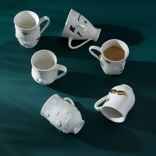 Vista 3 de Jonathan Adler Taza de gala, blanco, talla única