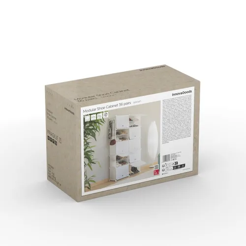 Vista 18 de Zapatero Modular Portátil InnovaGoods Blanco