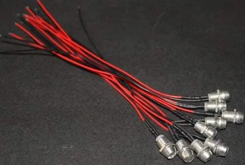 Vista 3 de 5pcs x 0.197 in uv pre cableado titular LED uv pre cableado LED (con soporte 12V 7.9 in púrpura)