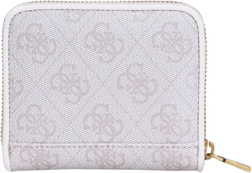 Vista 3 de GUESS Izzy - Cartera pequeña con cremallera alrededor, logotipo de Dove, Logotipo de Dove