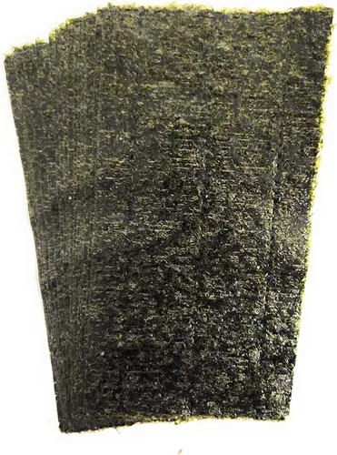 Vista 2 de Hojas de algas verdes - Paquete de 25 hojas de algas Nori de 4 x 7.5 pulgadas, para todas las algas que comen pescado, 100% natural, densas