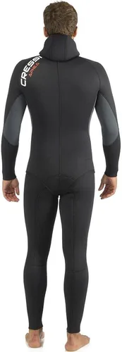 Vista 4 de Cressi Apnea - Traje de neopreno de pesca submarina de apnea de 2 piezas, chaqueta y pantalones, almohadilla de pecho, protección de rodilla, diseño