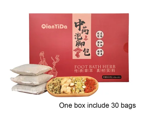 Vista 8 de Hierba de baño de pies, remojo de pies medicina china a base de hierbas para reflexología de pies, hierbas 31 oz