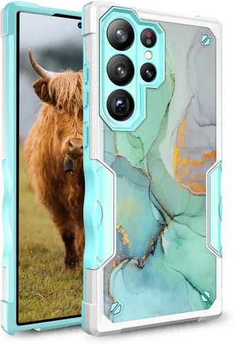 Vista 9 de Compatible con Samsung Galaxy S23, funda híbrida de doble capa con diseño gráfico resistente para Samsung Galaxy S23 (atrapasueños)