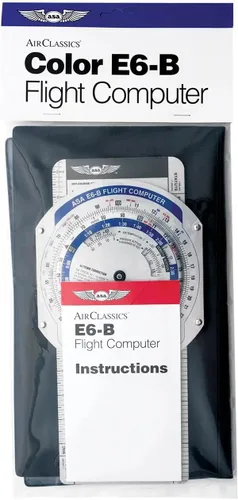 Vista 3 de ASA Color E6B - Computadora de vuelo de aviación de aluminio premium para pilotos estudiantes y entrenamiento de vuelo, prueba escrita aprobada por