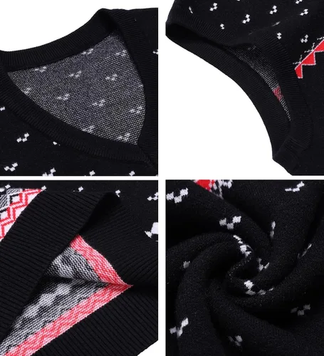 Vista 25 de Amussiar Suéter casual para hombre, chaleco con cuello en V, ajustado, sin mangas, suéter de punto