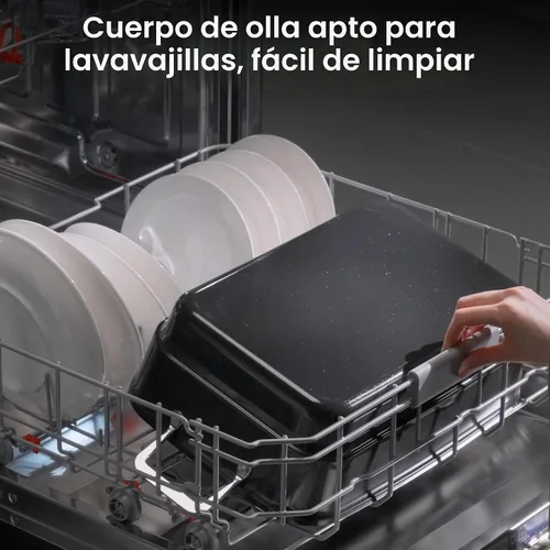 Vista 4 de AUTUCU Olla de cocción lenta de 10 cuartos de galón, revestimiento de cerámica sin PFOA, apto para horno hasta 450 °F Función de mantener el calor