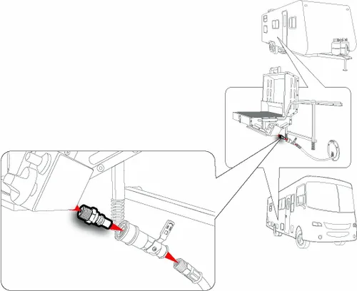 Vista 3 de Camco 59903 Válvula de conexión rápida para dispositivos con gas propano, de 1/4 pulgadas, macho, de caudal total.
