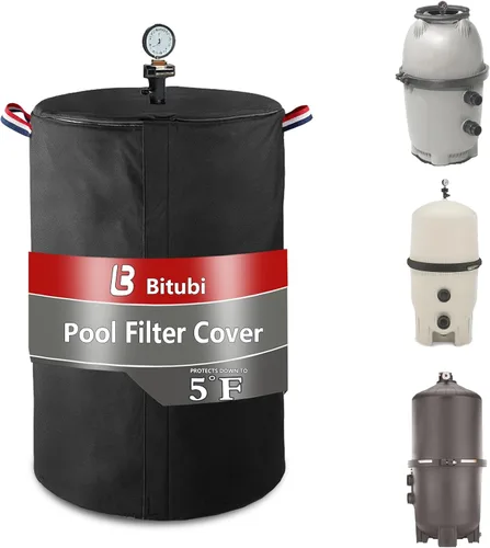 Vista 11 de Bitubi Cubierta de invierno para bomba de filtro de arena con forro de felpa, cubierta impermeable para bomba de piscina, protege de la nieve severa