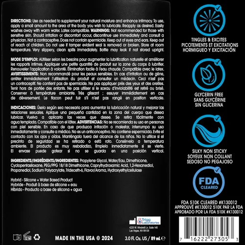 Vista 6 de Wet Cool Tingle - Lubricante de excitación a base de agua, lubricante de refrigeración personal de primera calidad para hombres, mujeres y parejas