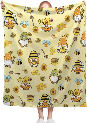 Vista 16 de Manta de otoño de gnomo, gnomo de otoño de 30 x 40 pulgadas, ligera, súper suave y acogedora para sofá, cama, sofá y silla Gnomo de otoño1