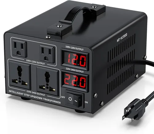 Vista 12 de Transformador convertidor de voltaje de 500 W (110 V a 220 V o 220 V a 110 V) convertidor elevador/reductor 110/120 voltios - 220/240 voltios