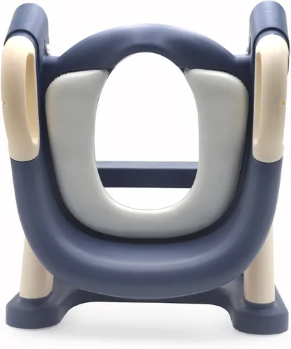 Vista 6 de Escalera de asiento de entrenamiento para niños pequeños, silla de inodoro con escalón más ancho, entrenador de baño para niños pequeños