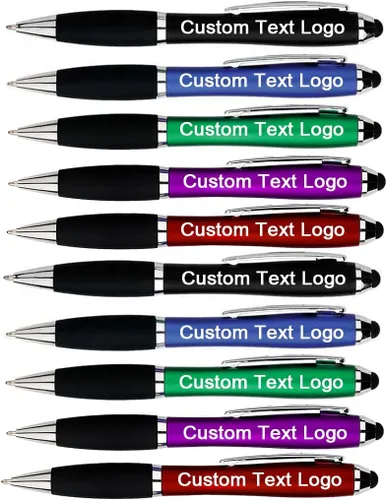 Vista 11 de Bolígrafos personalizados con lápiz capacitivo para nombre, 50-500 unidades Custom Name Logo Text, 50 100 200 300 500 pcs Option, Bulk for Church