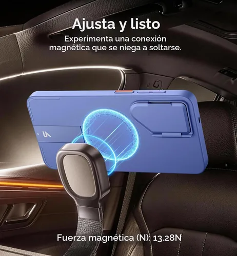 Vista 4 de SURITCH Funda protectora magnética para Samsung Galaxy S26 Plus, funda protectora magnética con cubierta de cámara y soporte de metal ajustable