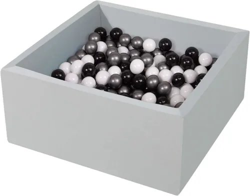 Vista 12 de TRENDBOX Pozo de pelotas de espuma viscoelástica de 35.4 x 35.4 x 13.8 pulgadas, equipo suave para piscina para niños pequeños, color negro