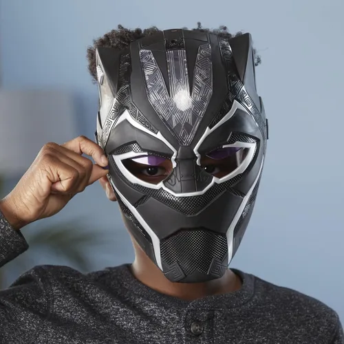 Vista 6 de Marvel Black Panther Marvel Studios Legacy Collection Black Panther Vibranium Power FX - Máscara de juguete para niños a partir de 5 años
