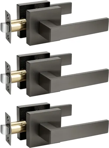 Vista 175 de KNOBWELL - Juego de cerradura con 1 picaporte resistente para puertas de una cara, ideal para puertas interiores reversibles, 0.93 libras