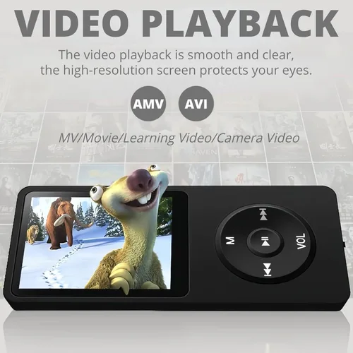 Vista 3 de Reproductor MP3 MP4 para niños con pantalla HD de 1.8 pulgadas, radio FM, grabadora de voz, visor de fotos de video, libro electrónico, juegos, Verde