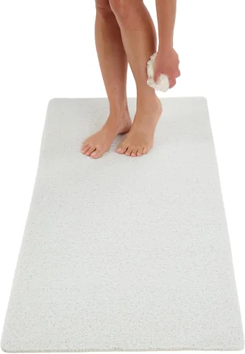 Vista 63 de Enkosi Alfombra de ducha antideslizante Loofah para suelos de ducha, bañera, baños, zonas húmedas, alfombrilla de baño acolchada con agujeros