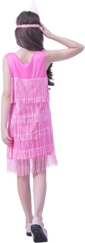 Vista 5 de Vestido de fiesta para niñas de los años 20, disfraz para niños
