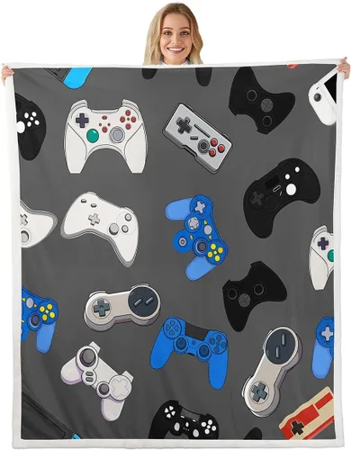 Vista 43 de Manfei Manta a cuadros con temática deportiva de béisbol para niños, adolescentes, decoración de habitación, guantes de bate de béisbol, manta