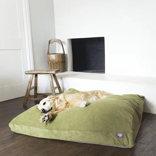 Vista 6 de Majestic Pet Villa - Cama rectangular para perro, lavable, cama antideslizante y cómoda para mascotas, cama de jaula con funda extraíble lavable