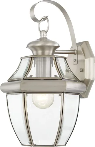 Vista 2 de Livex Lighting 2151-91 Monterey - Farol de pared de latón macizo