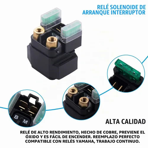Vista 4 de JINGKE Control del manillar izquierdo Motor Start Run Off Interruptor de faros y SwitchRelé solenoide de arranque para Yamaha ig Bear 250 400 Bruin