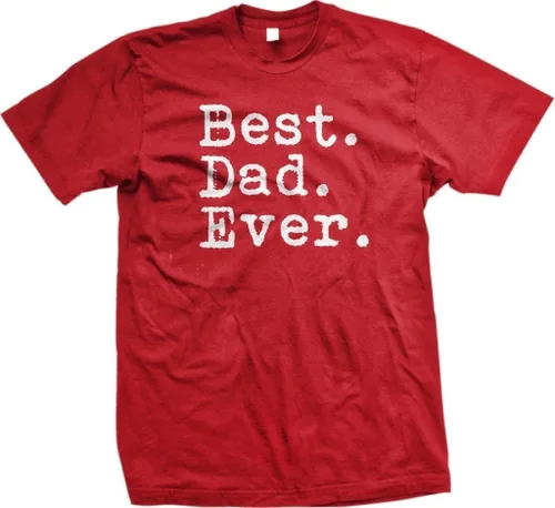 Vista 10 de The Goozler Camiseta con texto en inglés "Best Dad Ever", regalo de cumpleaños para papá, camisa para el día del padre, color negro, unisex, manga