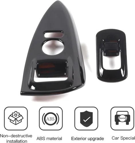 Vista 3 de Cubierta de panel de botón de elevación de vidrio para ventana de automóvil, compatible con Chevrolet Corvette C6 2005-2013, accesorios interiores