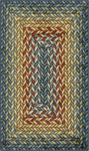Vista 13 de Maples Rugs Marion - Alfombra bohemia con diseño trenzado, fabricada en Estados Unidos, lavable, antideslizante, para entrada, vestíbulo, cocina
