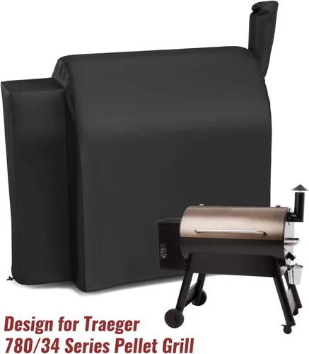 Vista 2 de NUPICK Funda para parrilla Traeger 780/34, diseño de cremallera, resistente e impermeable, para parrillas Traeger Texas Pro 34