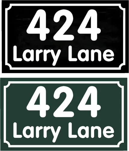 Vista 17 de Letrero de dirección personalizado para casa, placa de aluminio para número de casa, letrero de dirección horizontal, números de casa reflectantes