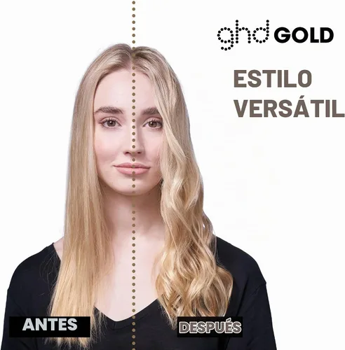 Vista 3 de ghd Gold Styler Flat Iron Hair Straightener, Black Negro